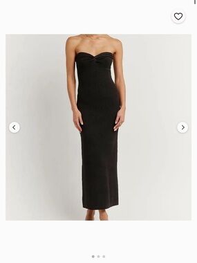 Strapless Black sweater Maxi Dress